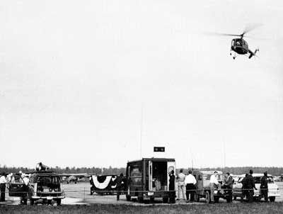 helicopter during blind landing