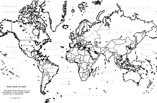 map showing Raydist operations